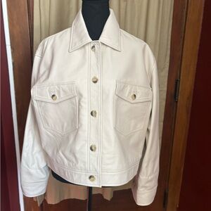 Quince Cream Leather Jacket